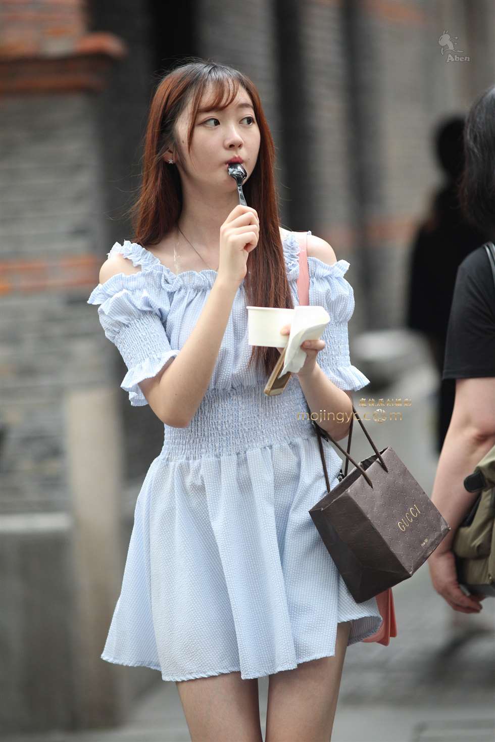 图片[1]-阿奔.淡蓝公主裙 天使系少女.18p-街拍流行馆