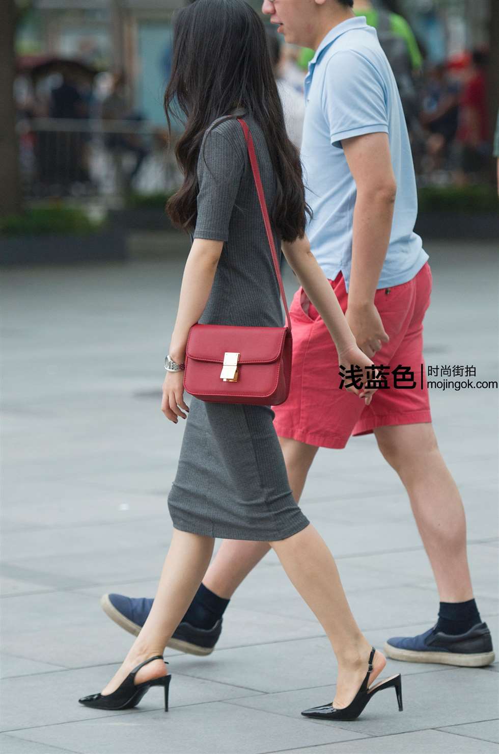 图片[3]-灰裙苗条美女（23p）-街拍流行馆