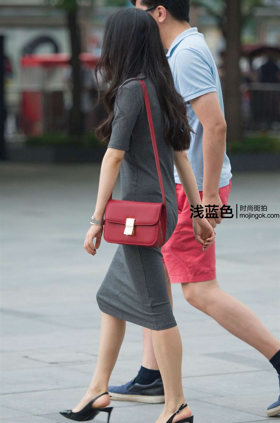图片[5]-灰裙苗条美女（23p）-街拍流行馆
