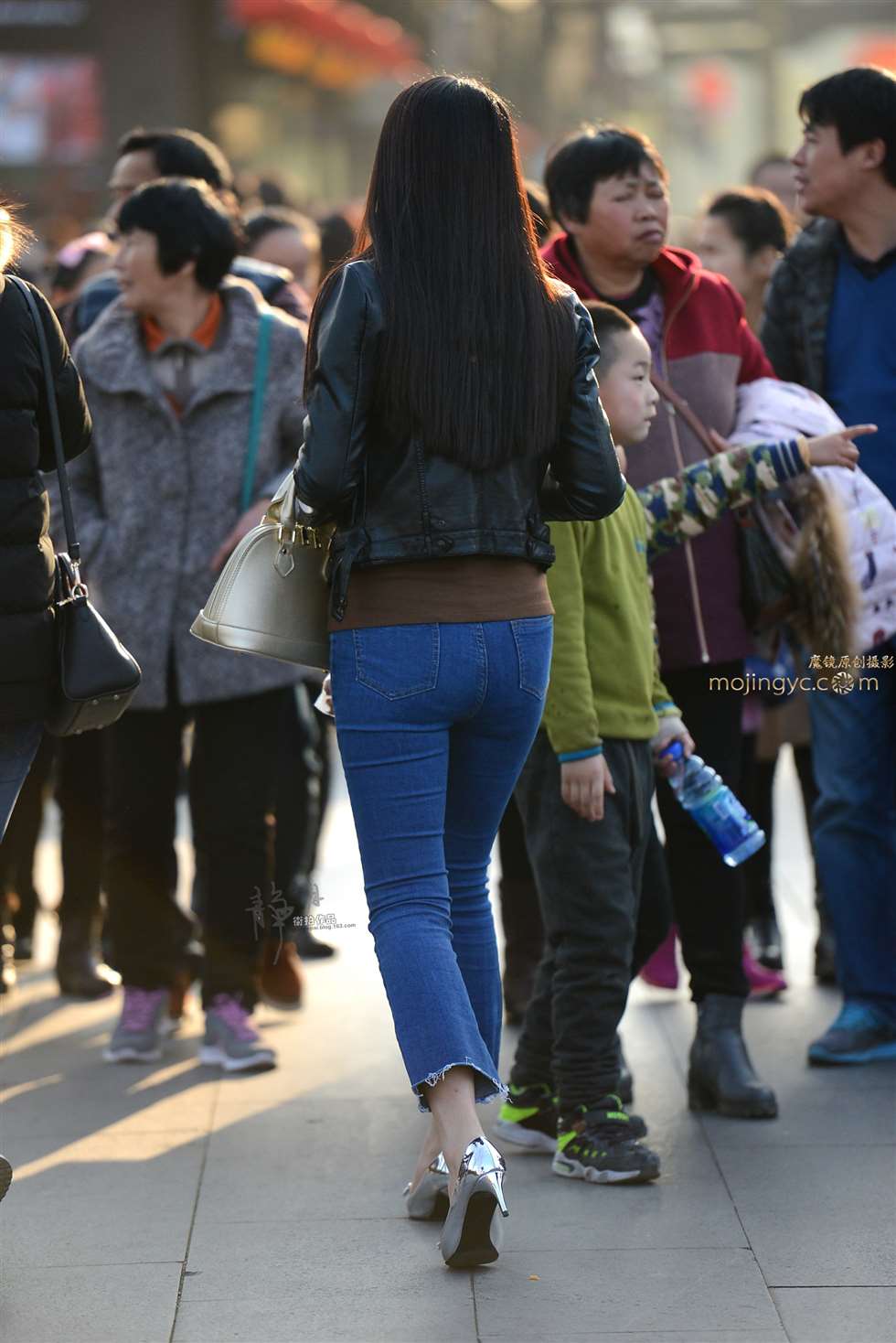 图片[1]-【静月街拍】蓝牛妹子—-（14P）-街拍流行馆