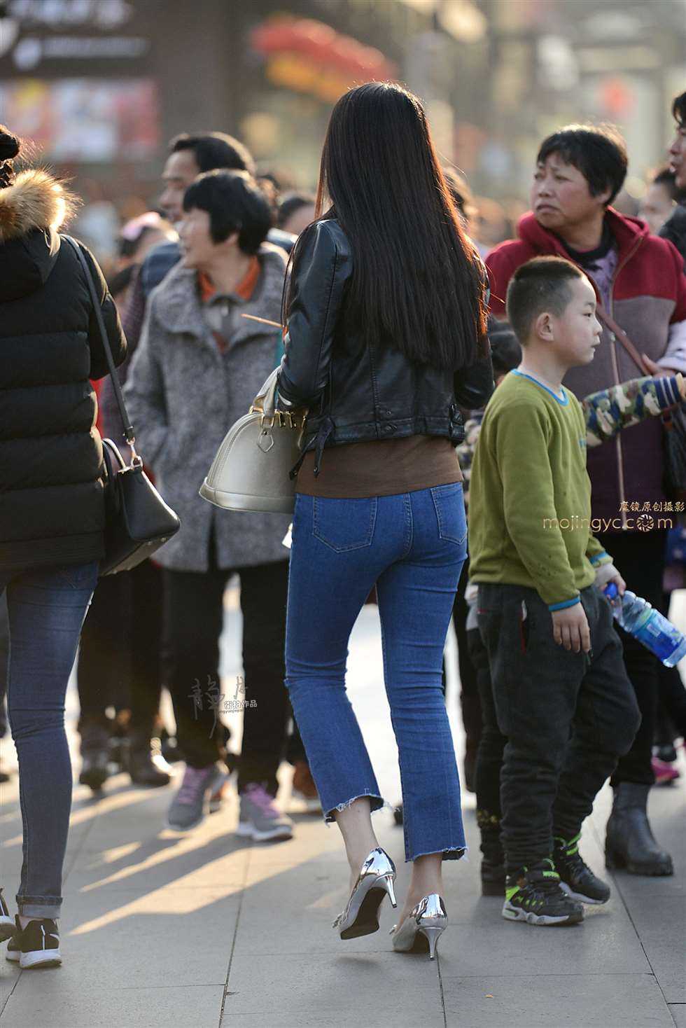 图片[4]-【静月街拍】蓝牛妹子—-（14P）-街拍流行馆