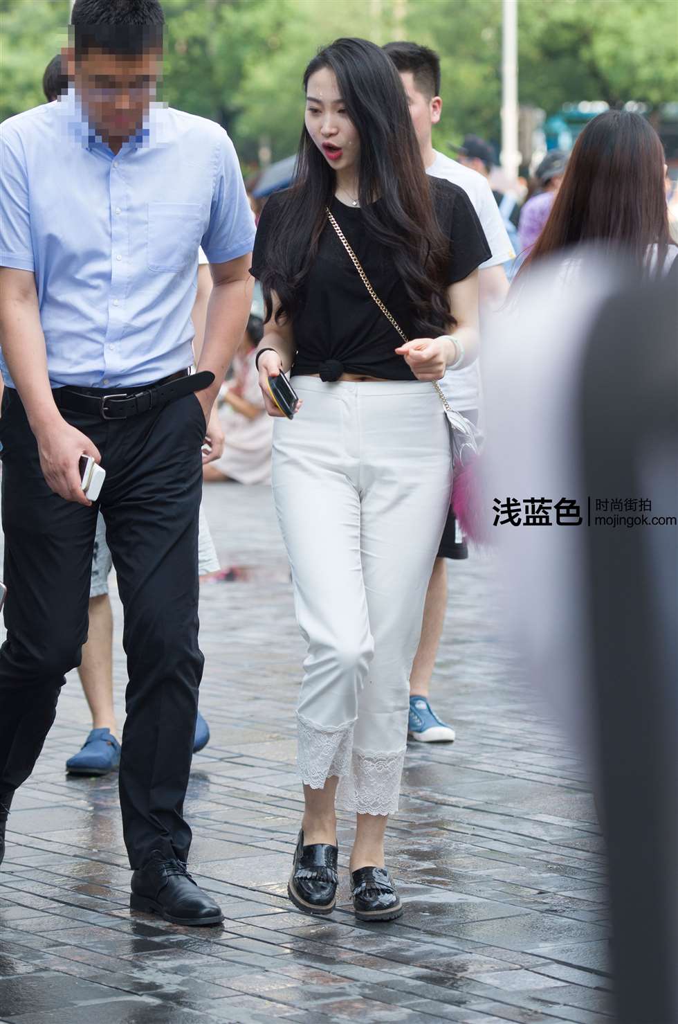图片[3]-白裤美女（12p）-街拍流行馆