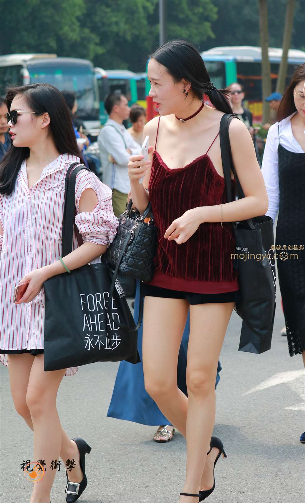图片[2]-嫩白肌肤淑女 背心式连衣裙 【16p-街拍流行馆