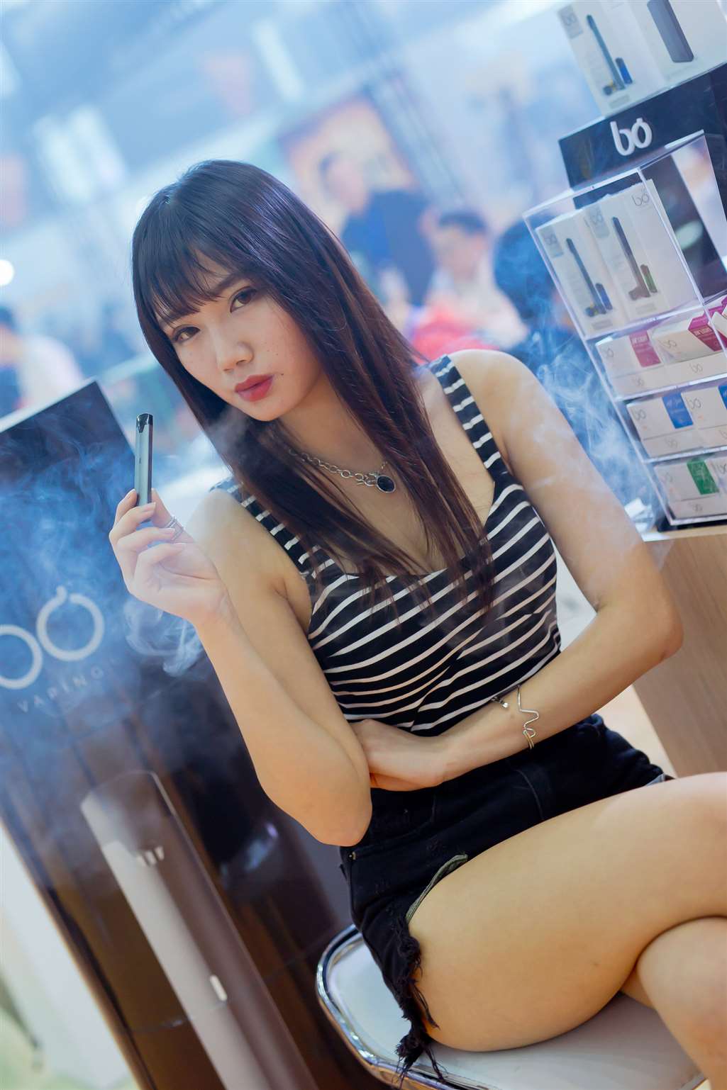 图片[3]-展会模特-热裤，长腿，凉高（13）-街拍流行馆