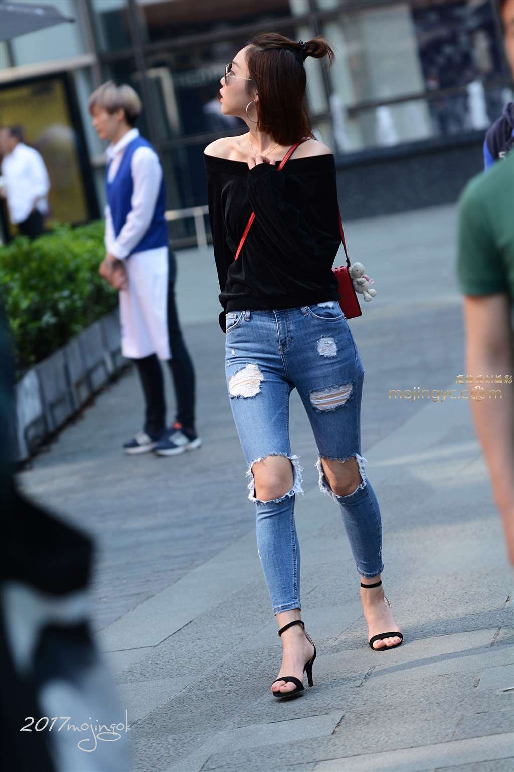 图片[4]-咔喳赛58 牛仔高跟好身材 （19p）-街拍流行馆