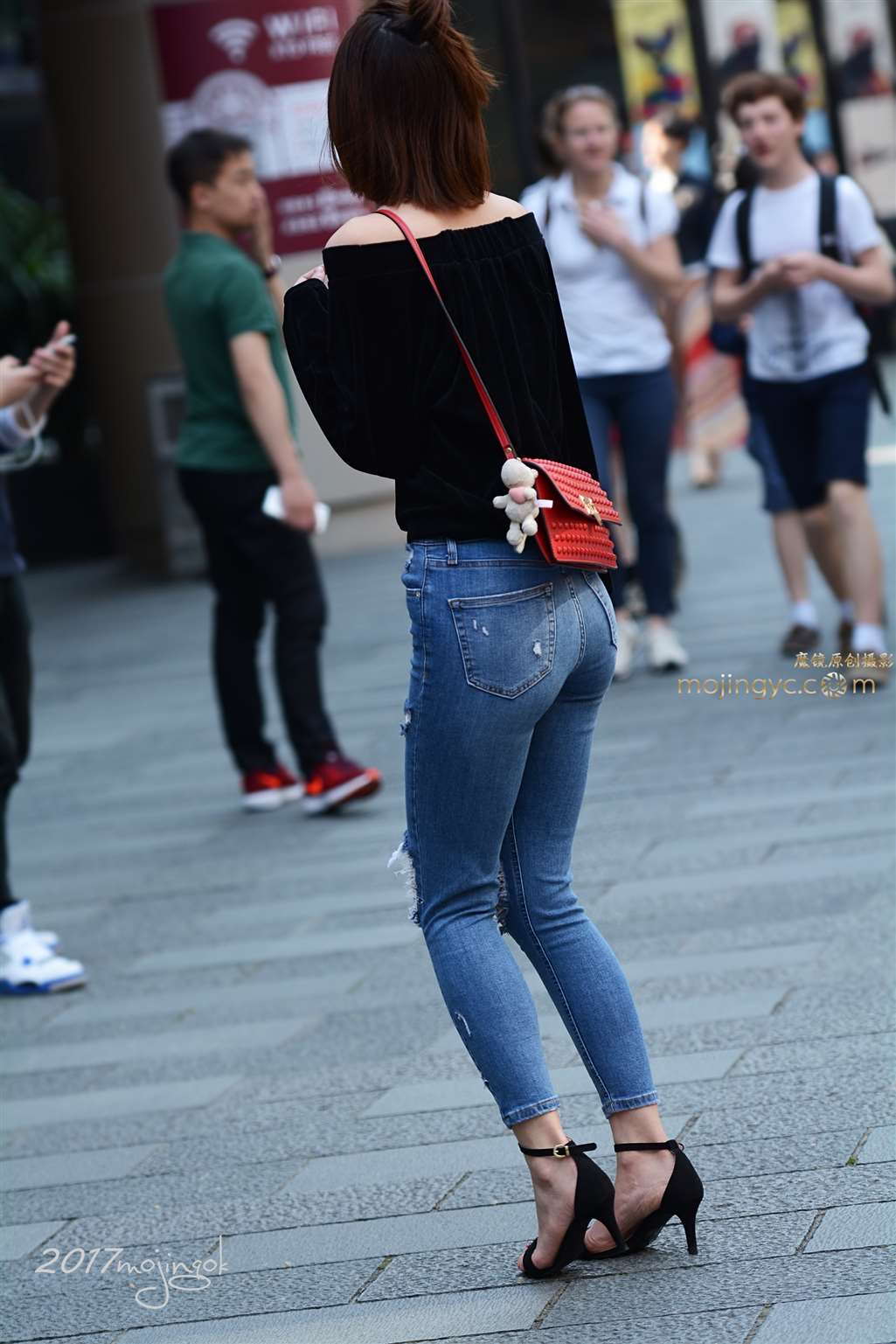 图片[1]-咔喳赛58 牛仔高跟好身材 （19p）-街拍流行馆