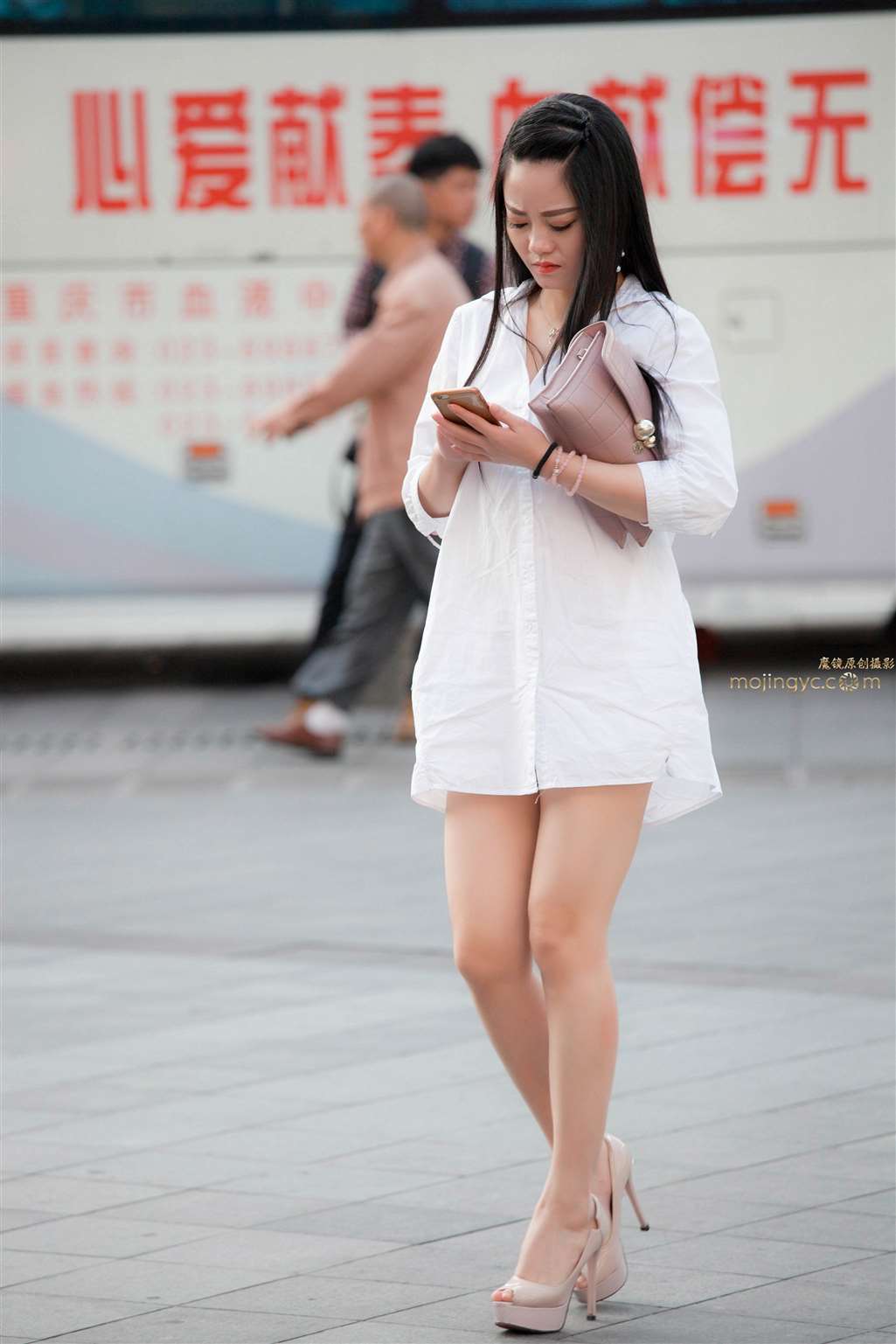 图片[2]-俊杰摄影+初夏五月第4贴+白色上衣美腿鱼嘴高跟美女 10P-街拍流行馆