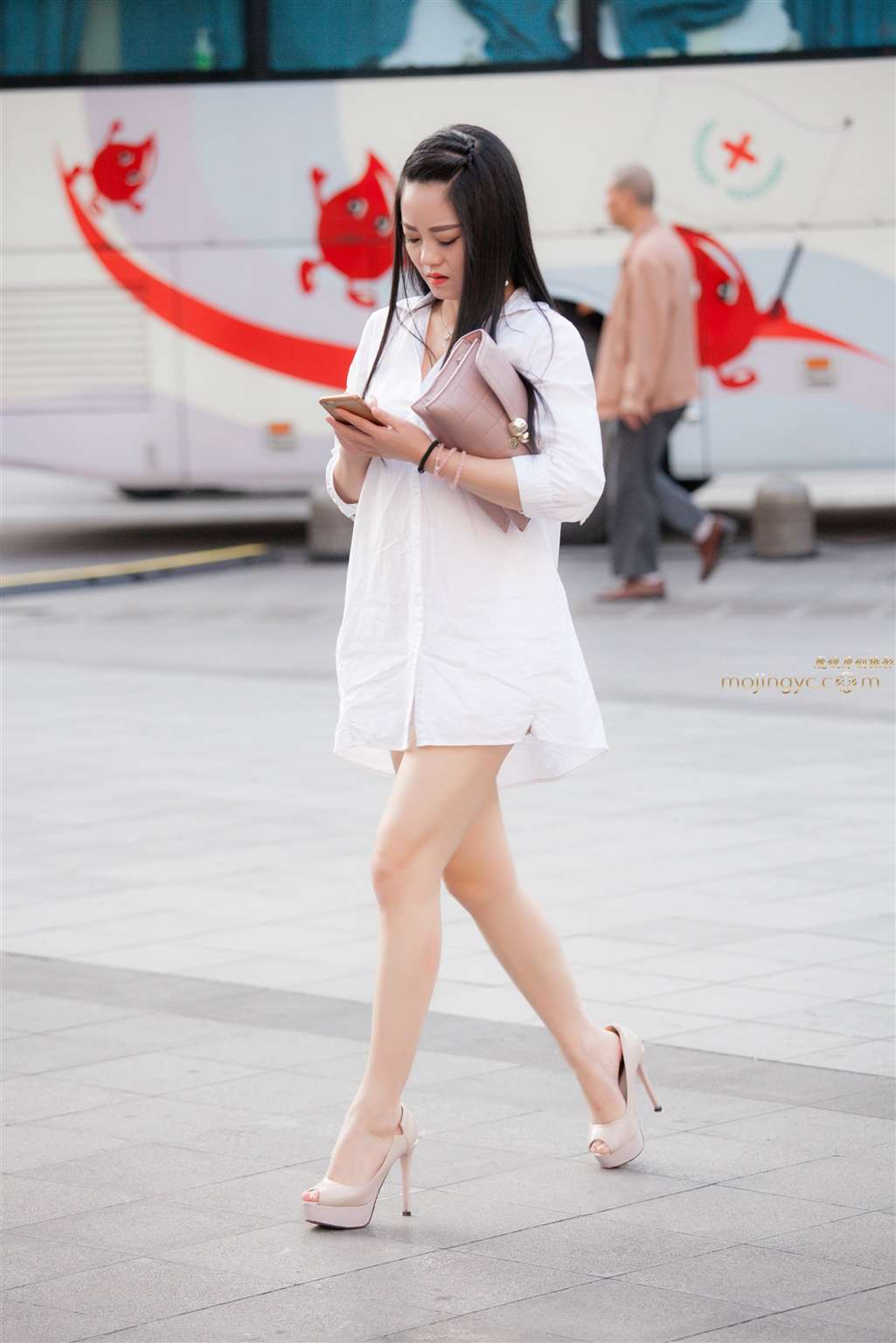 图片[4]-俊杰摄影+初夏五月第4贴+白色上衣美腿鱼嘴高跟美女 10P-街拍流行馆