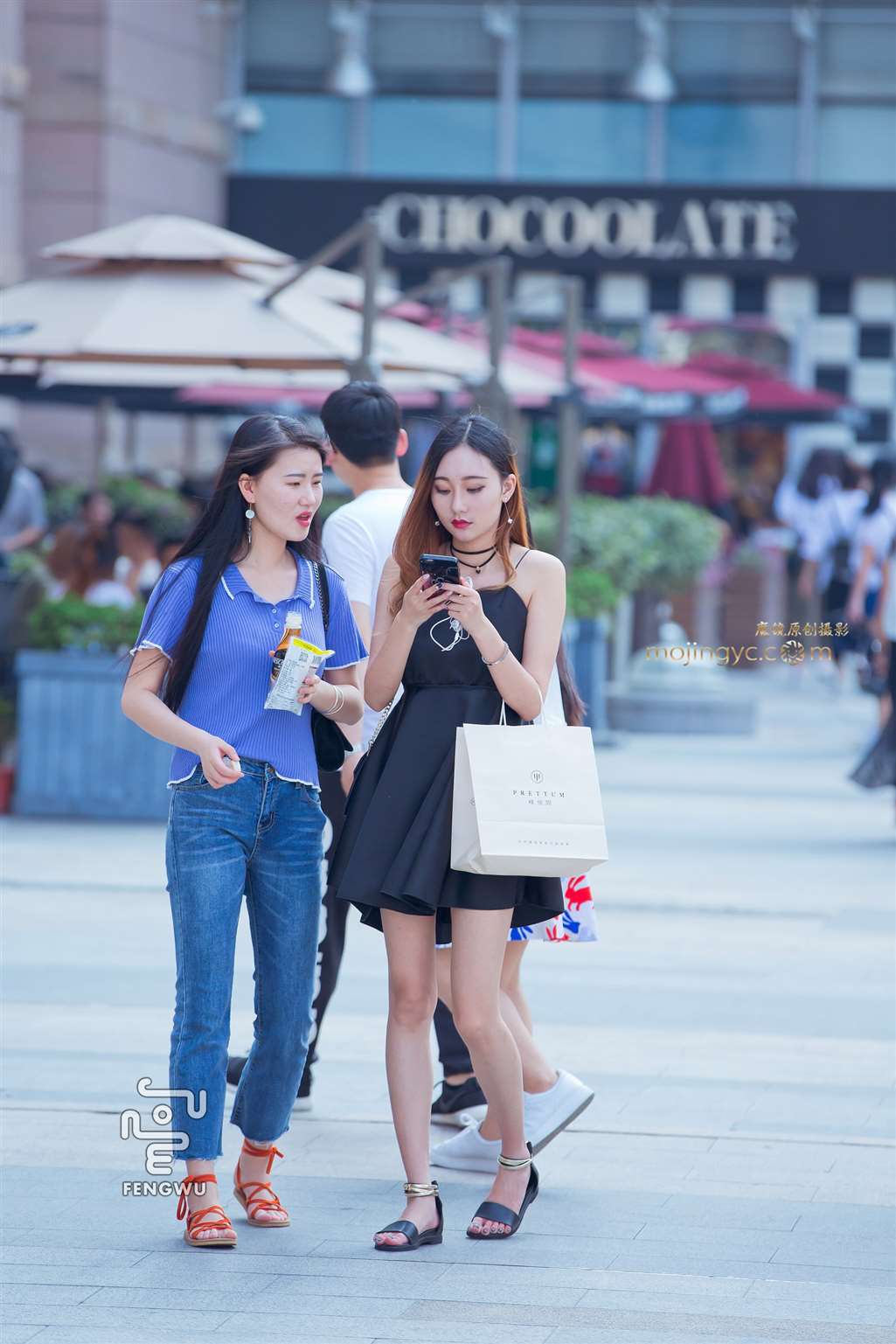 图片[2]-连衣裙，裸腿，凉鞋（13）-街拍流行馆