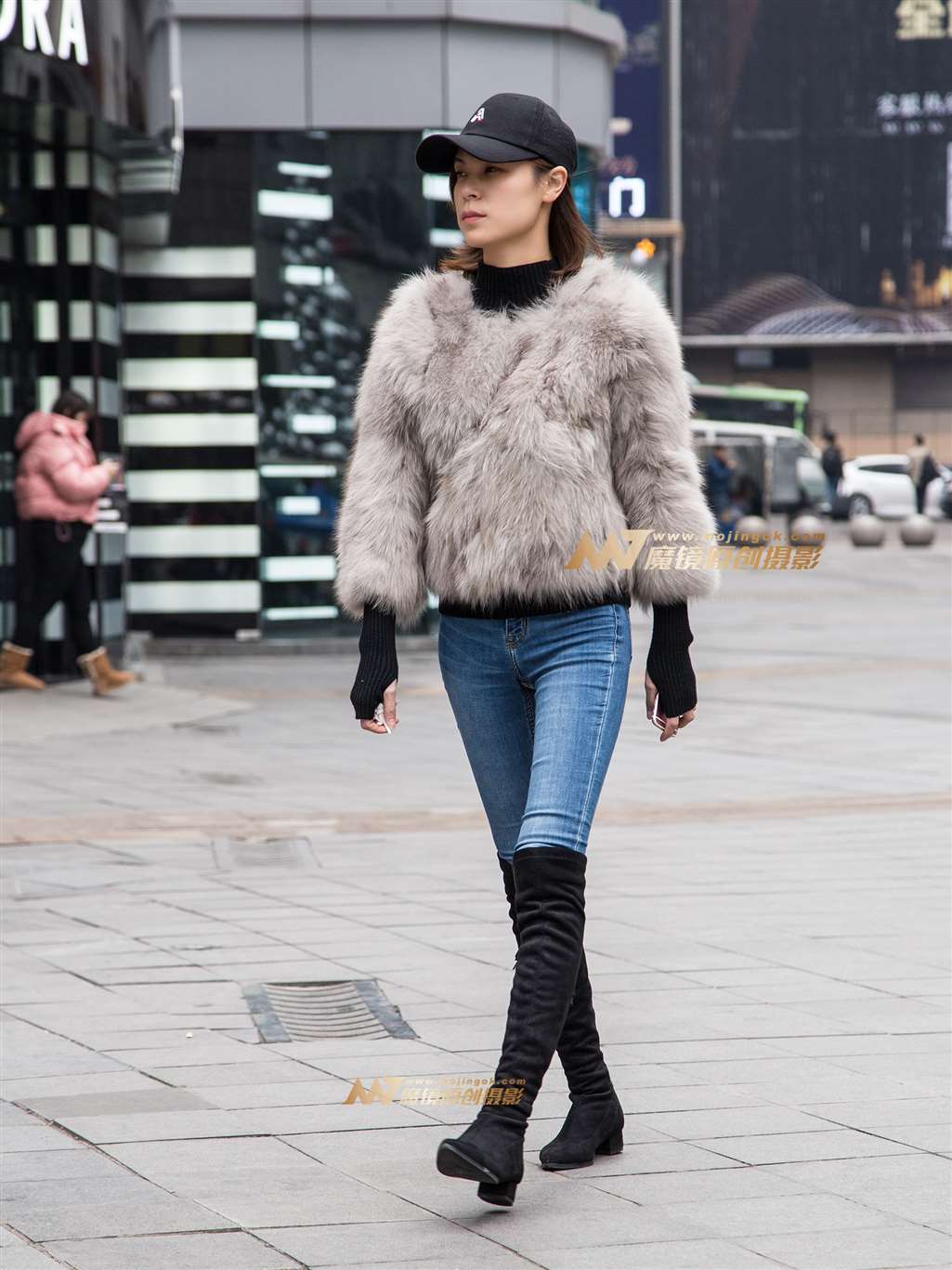 图片[5]-气质紧身牛仔美女-街拍流行馆