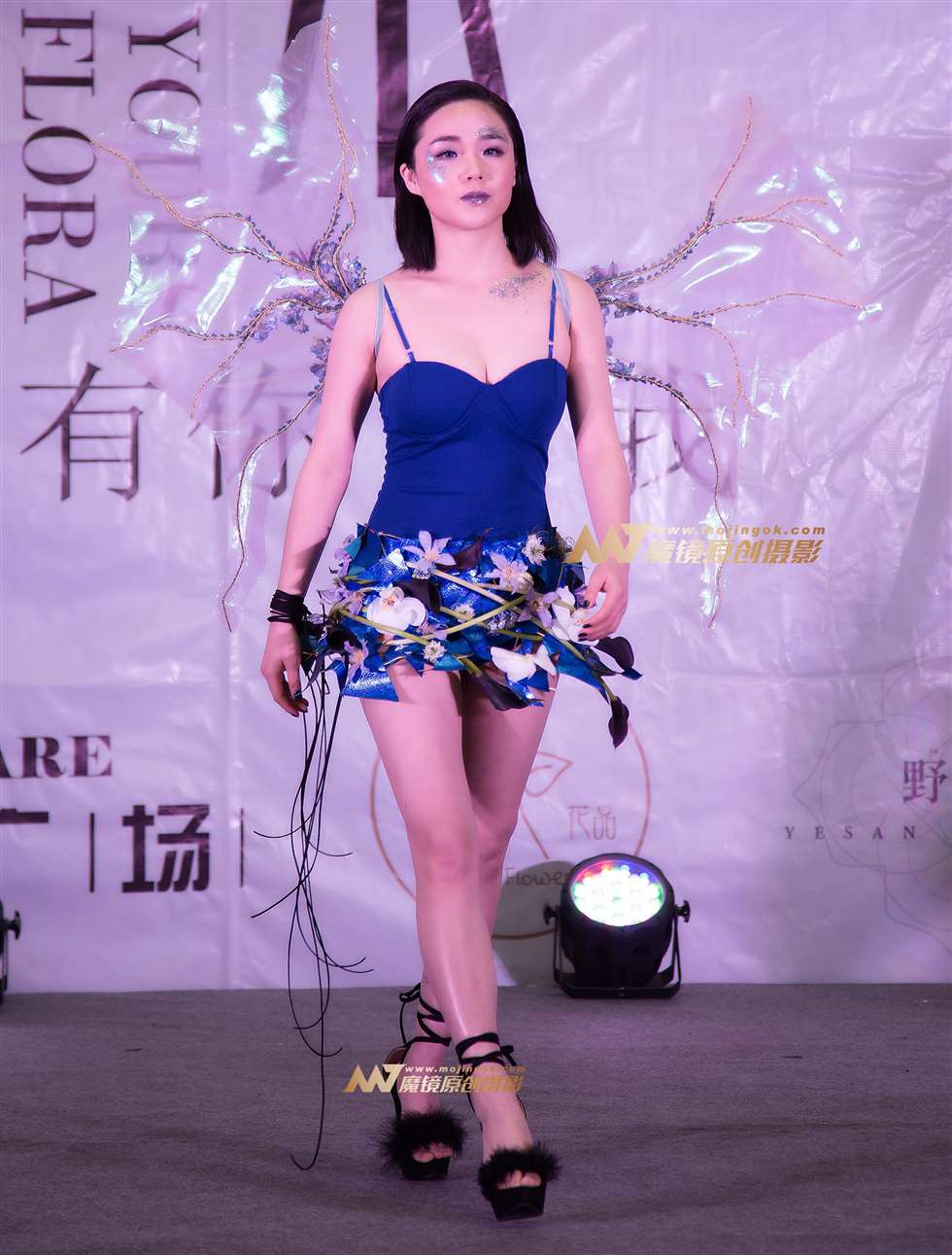 图片[1]-人体花艺精灵美女-街拍流行馆