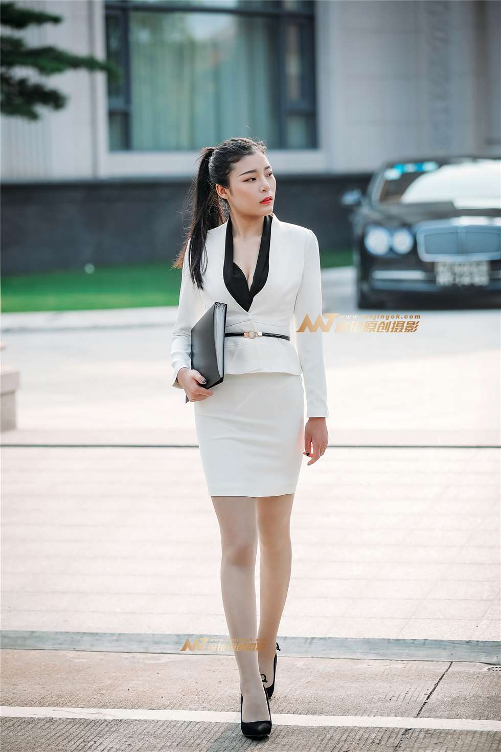 图片[4]-慵懒的午后-肉丝制服OL（上篇）-街拍流行馆