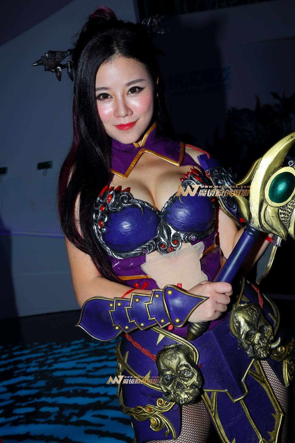 图片[2]-蓝色盔甲美胸cosplay-街拍流行馆