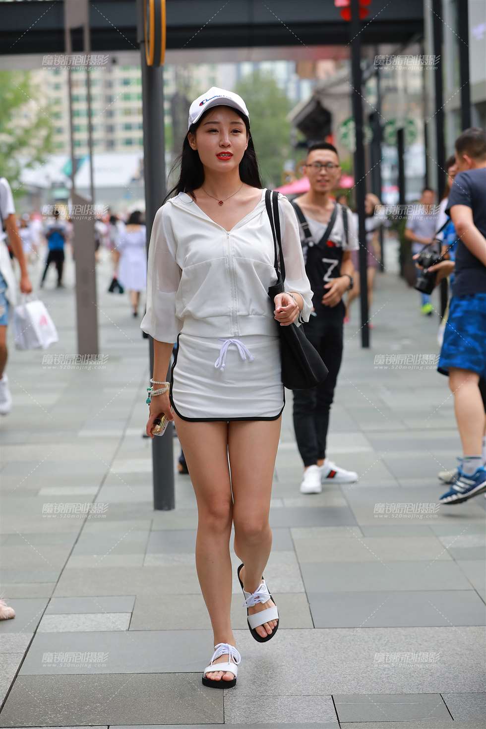 图片[1]-性感，诱惑，超短包臀裙套装-街拍流行馆