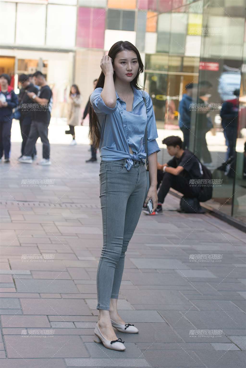 图片[3]-牛仔裤美女-街拍流行馆