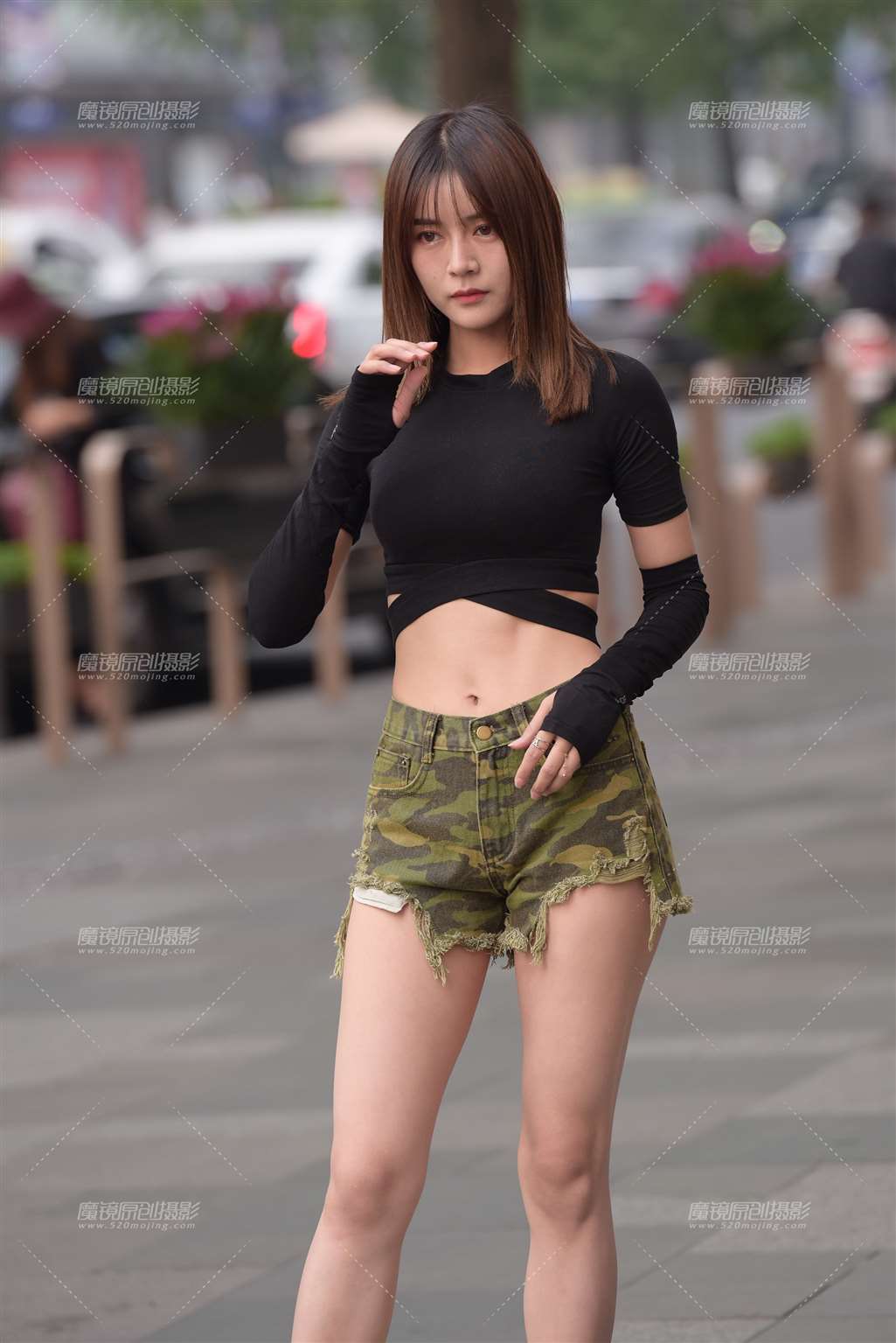 图片[4]-【慕容笙赛贴】热裤美女-街拍流行馆
