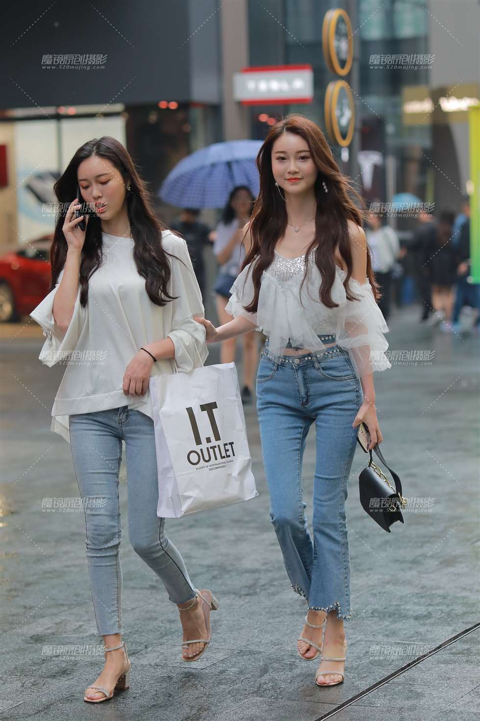 图片[1]-漂亮姐妹花-街拍流行馆