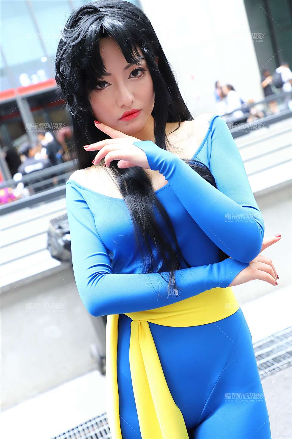 图片[2]-蓝紫紧身服coser-街拍流行馆