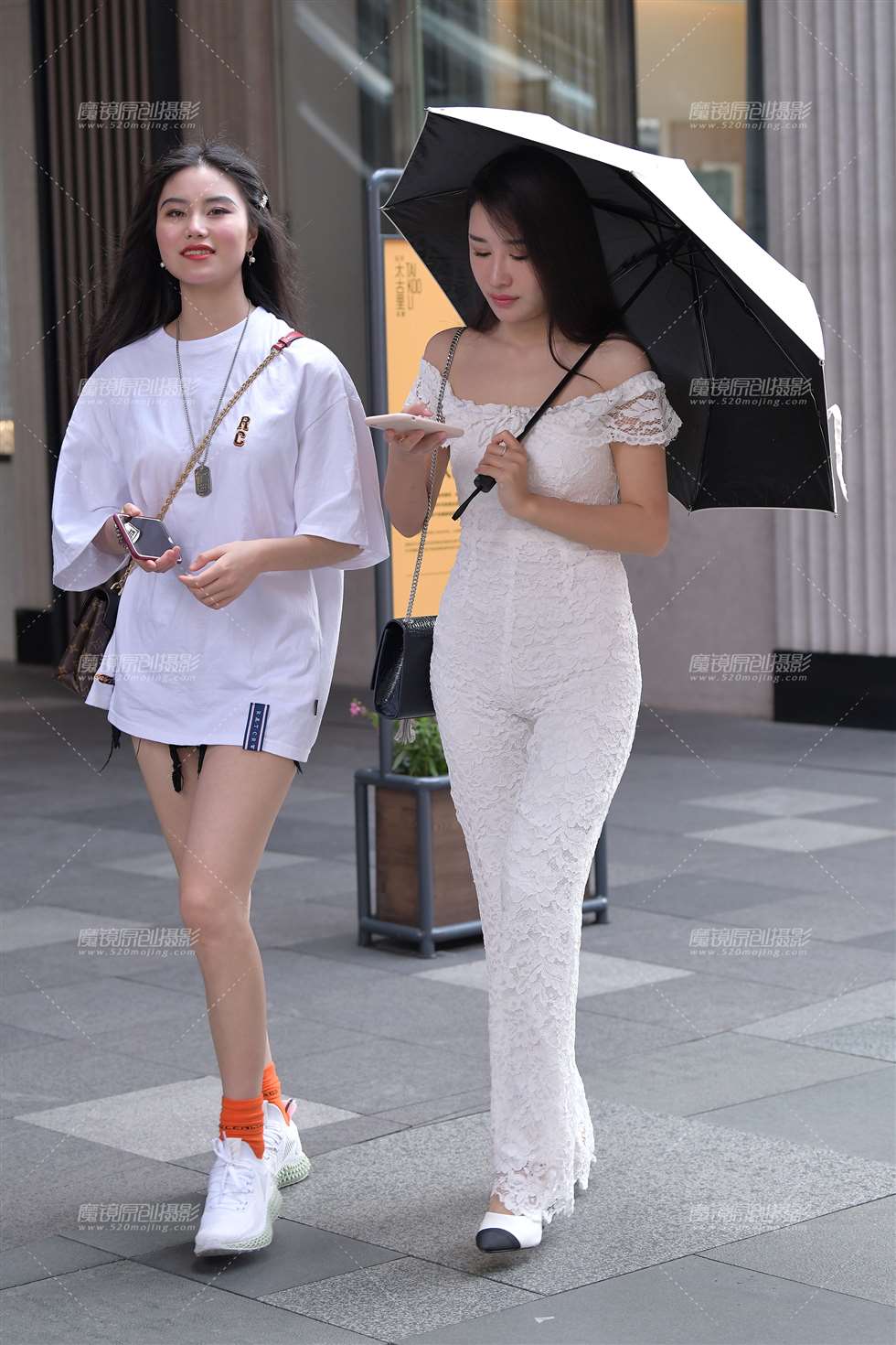 图片[3]-一字肩，性感蕾丝套装-街拍流行馆