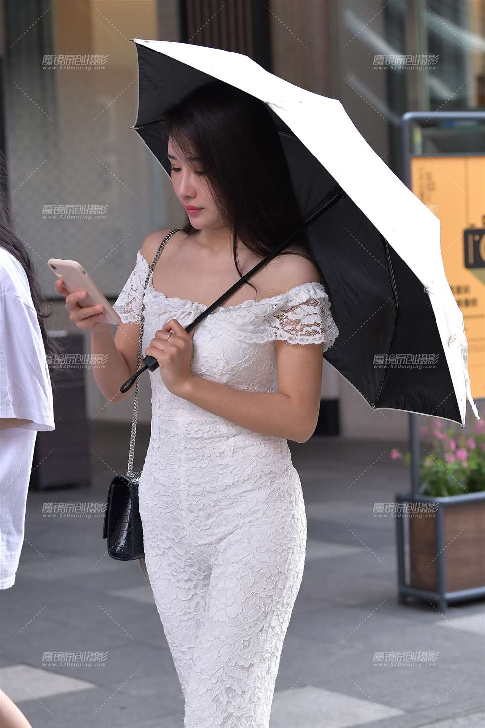 图片[4]-一字肩，性感蕾丝套装-街拍流行馆