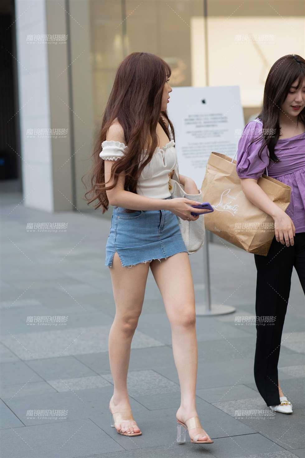 图片[1]-【凯恩赛贴】牛仔短裙-街拍流行馆