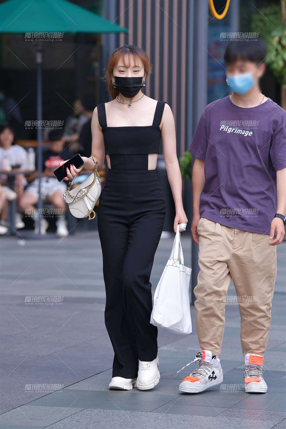 图片[5]-【视觉冲击赛贴】性感吊带黑色紧身裤美女-街拍流行馆