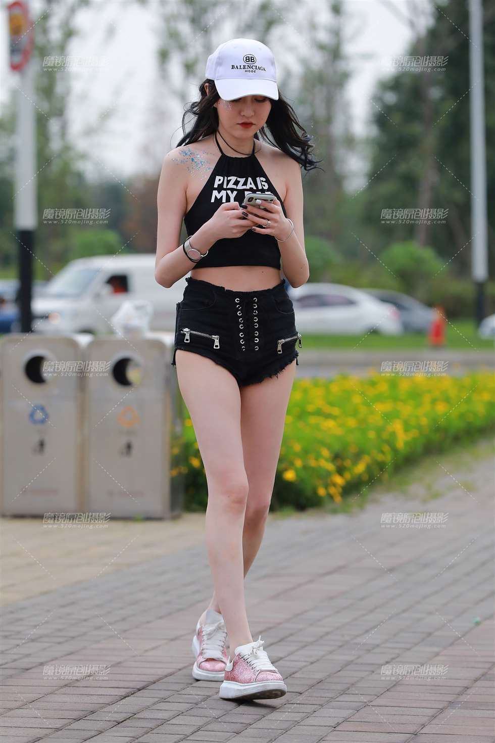 图片[3]-【补档】性感白皙热裤大长腿美女-街拍流行馆