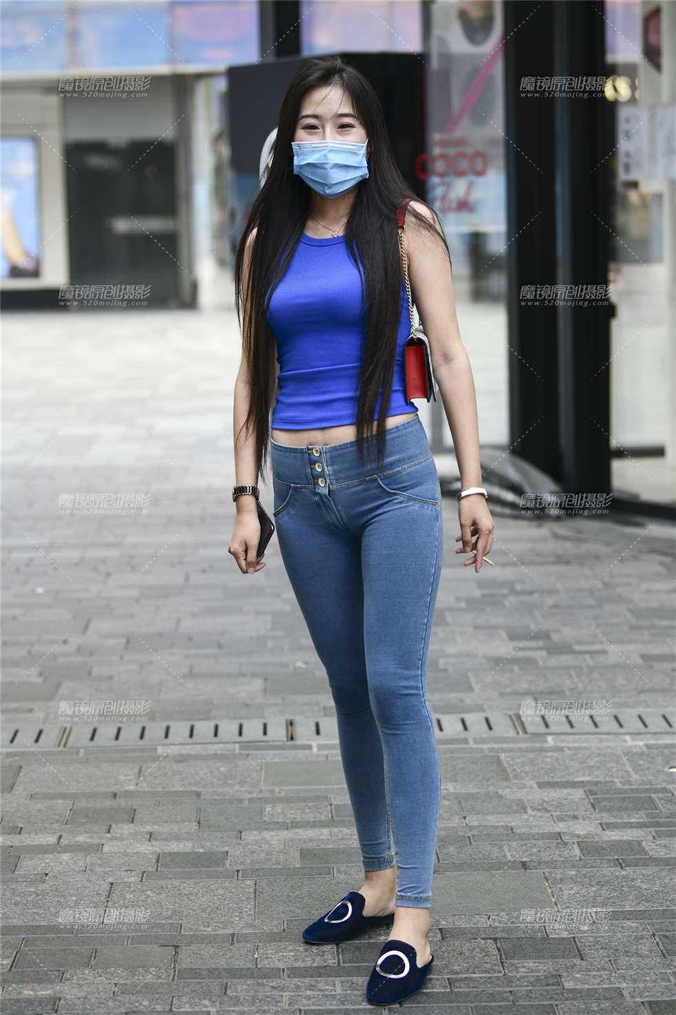 图片[1]-性感牛仔美女-街拍流行馆