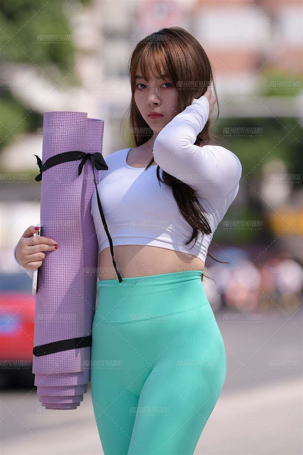 图片[5]-【宅宅街拍作品】绿色瑜伽裤女孩-街拍流行馆