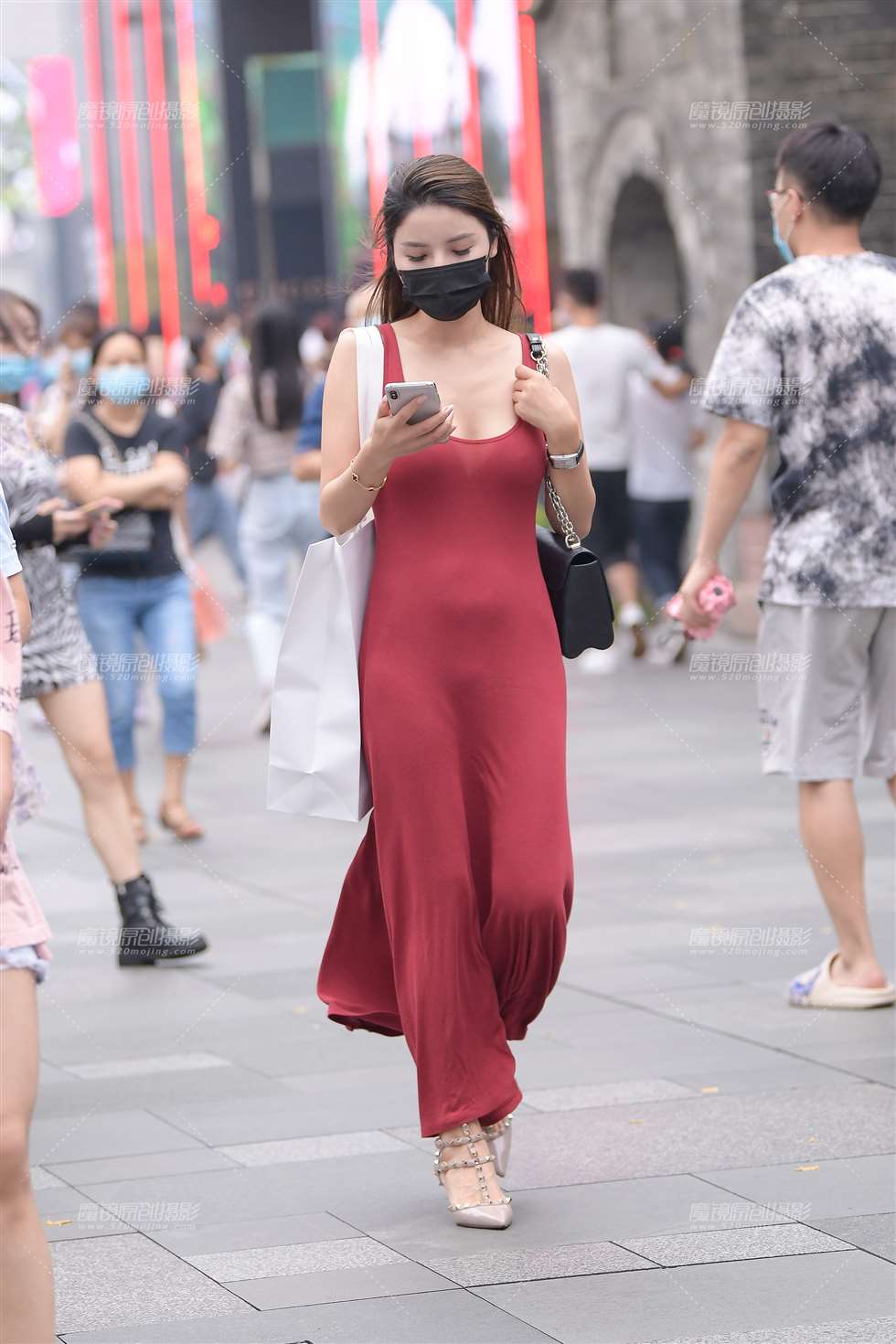 图片[3]-魅力红裙美女~-街拍流行馆