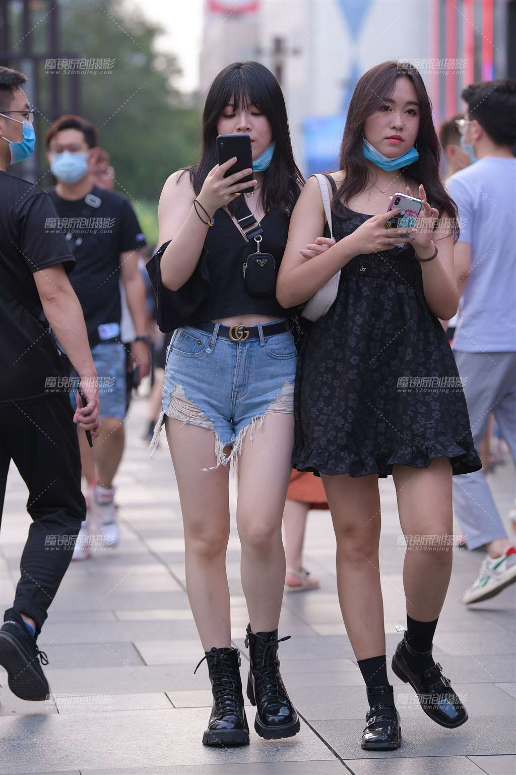 图片[3]-微胖热裤女生，性感小YY-街拍流行馆