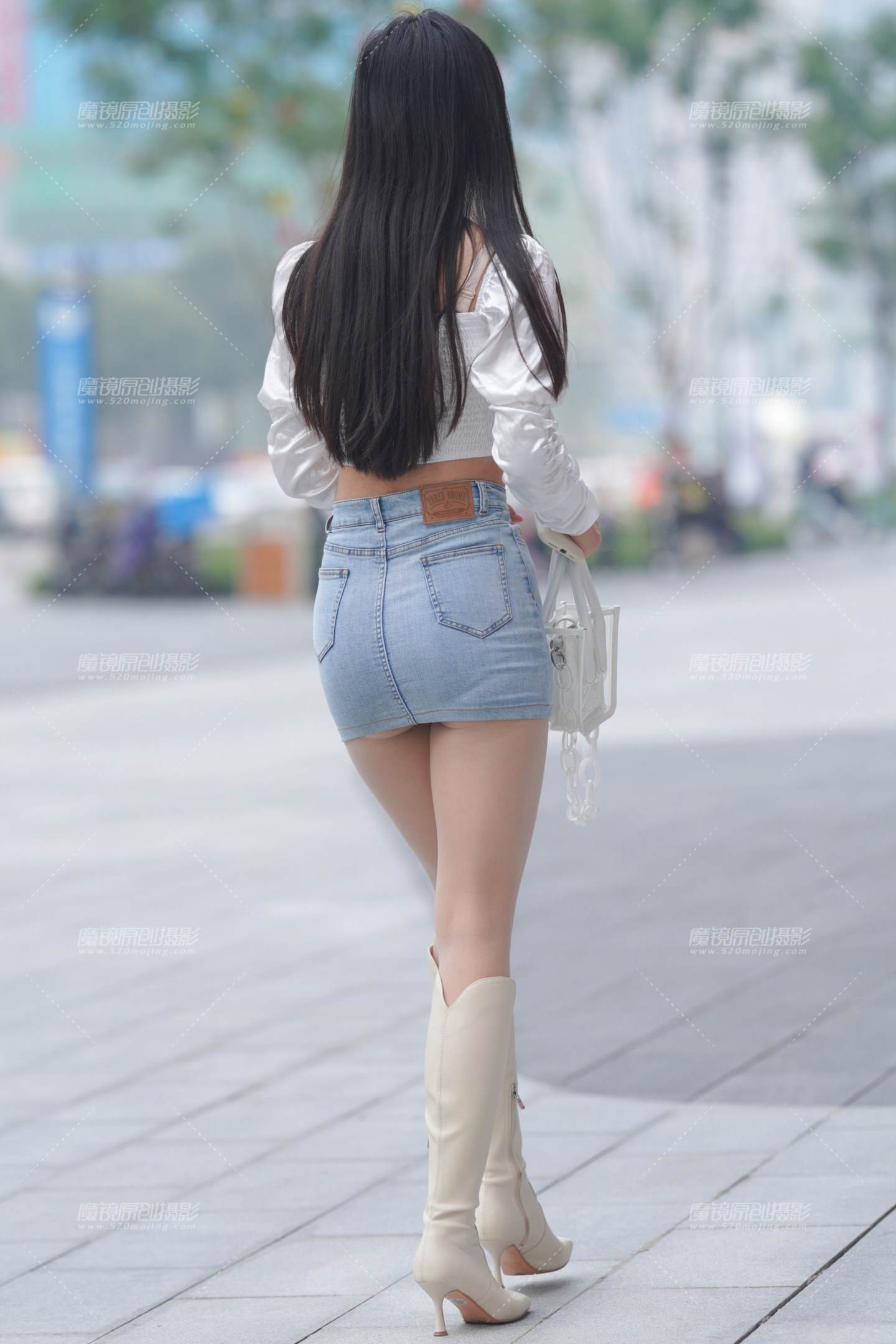 图片[2]-牛仔裙小姐姐-街拍流行馆