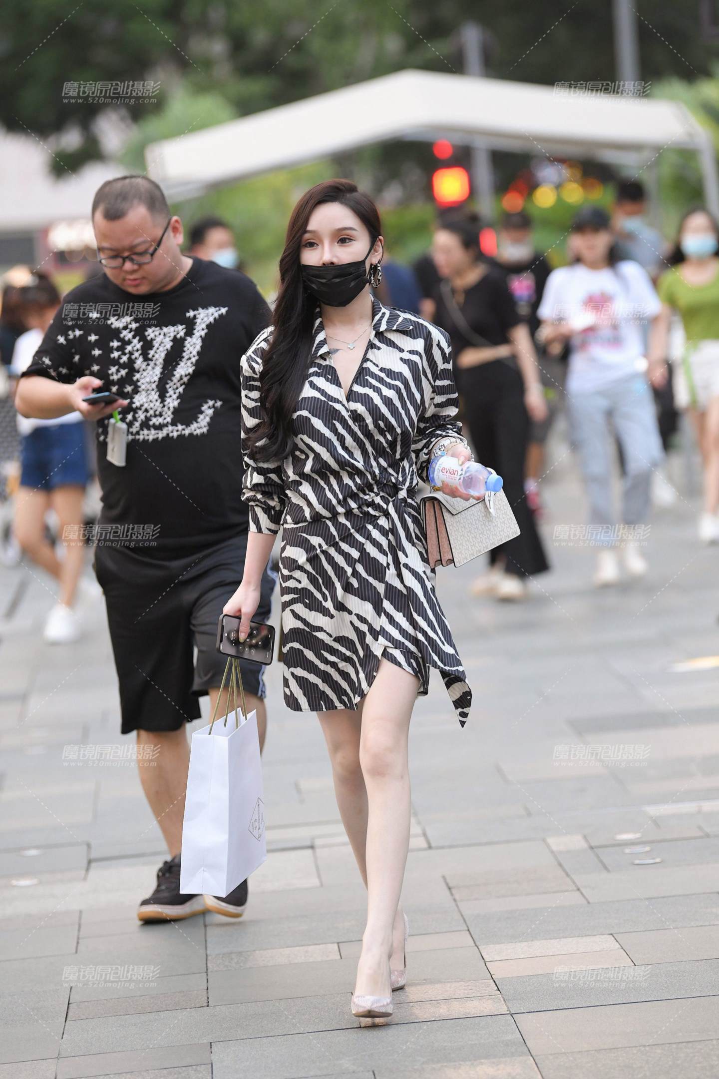 图片[4]-白天到黑夜，美腿高跟美女-街拍流行馆