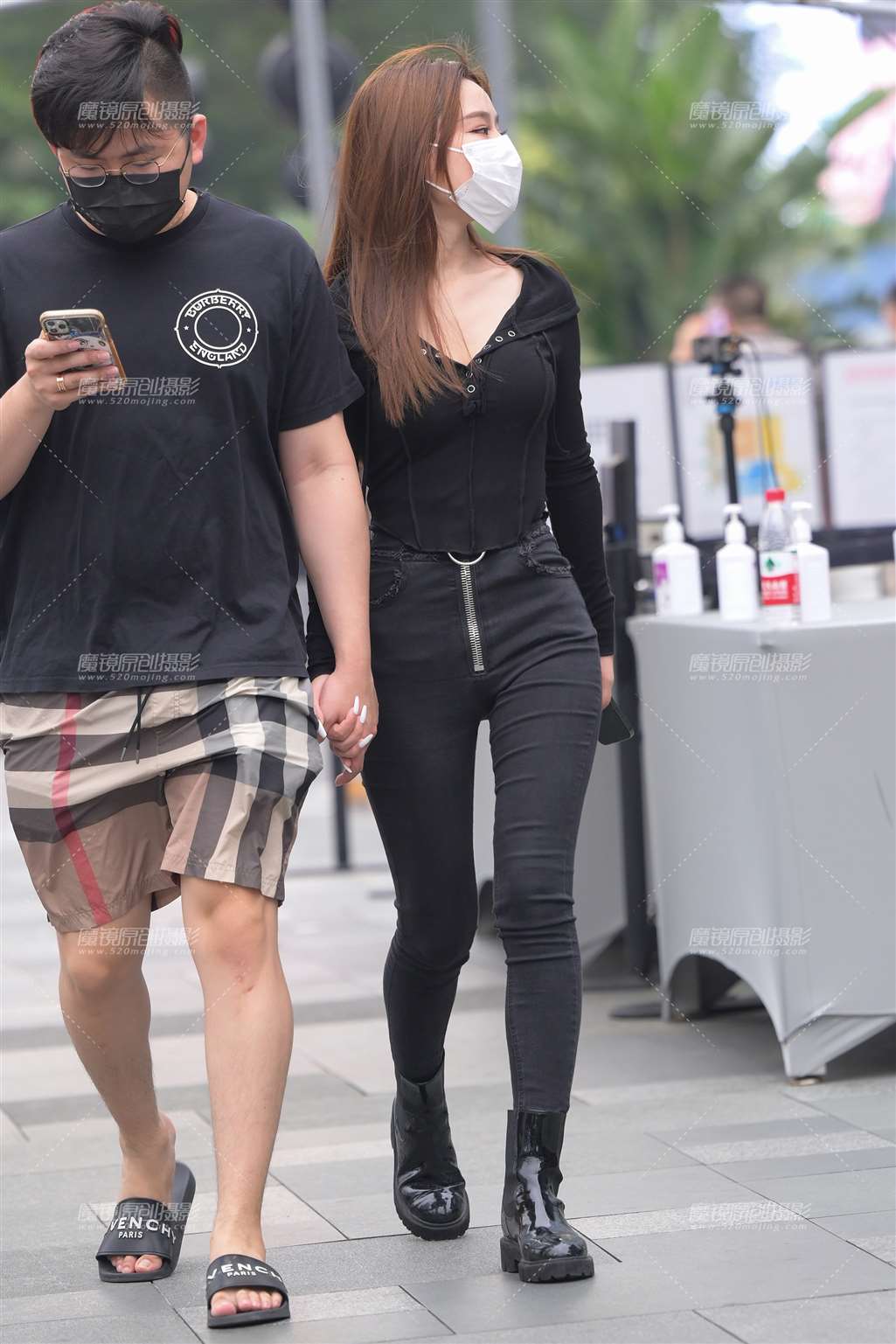 图片[4]-黑色紧牛美女-街拍流行馆